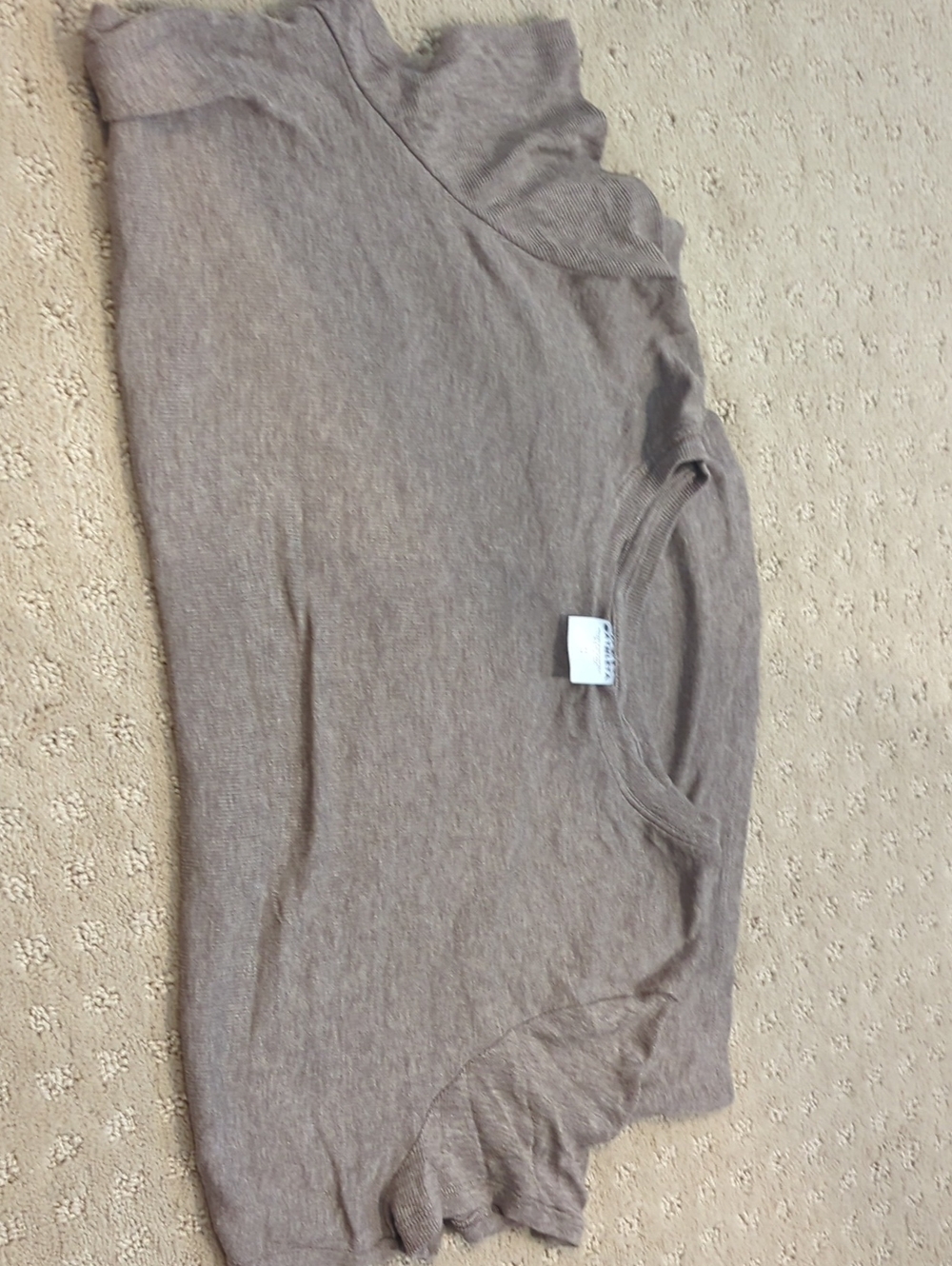 Athleta Short Sleeve Crew Tee in Taupe Brown